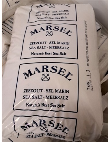 Zeewaterzout van 25 kg per zak