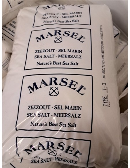 Zeewaterzout van 25 kg per zak