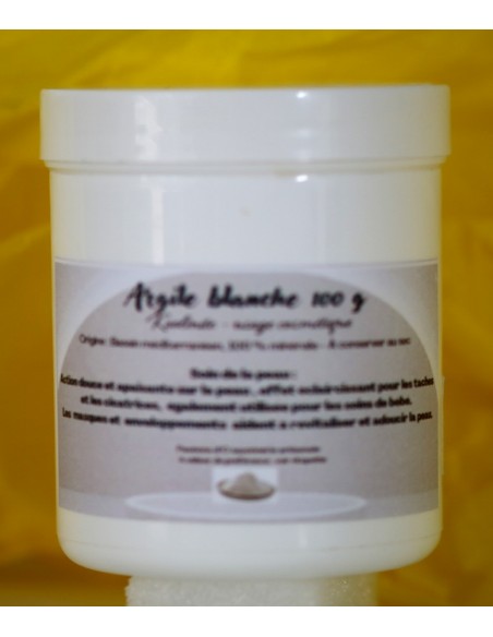 Argile blanche Kaolin en poudre - 90g - Boutique Au savon de Marseille