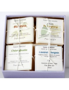 Coffret cadeau savons naturels, douceur et élégance, signé  Passions d'O