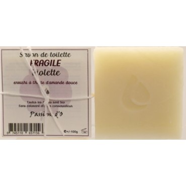 Vaste zeep "Fragile" met zoete amandel en viooltjes - Zachtheid en betovering