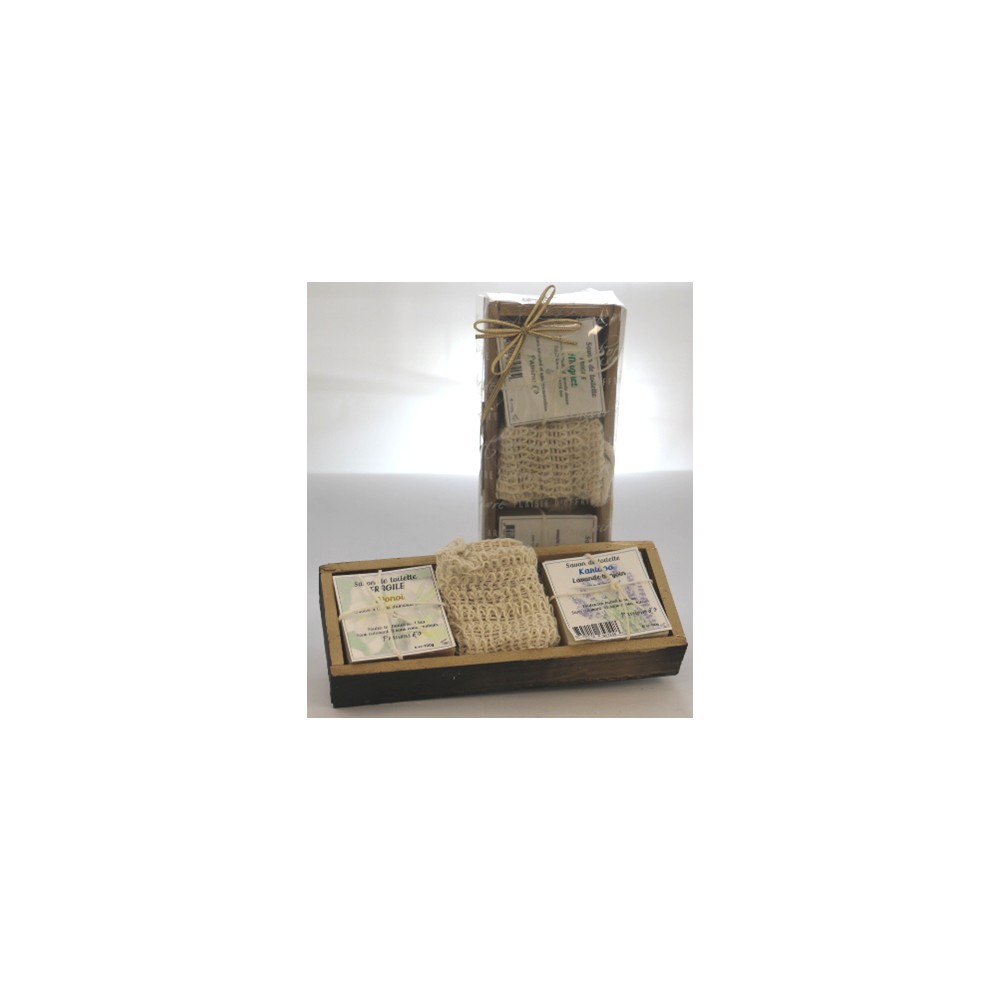 Coffret bois 2 savons artisanaux