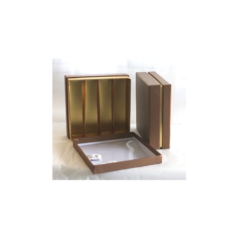 Boite pralines  brun cuivré