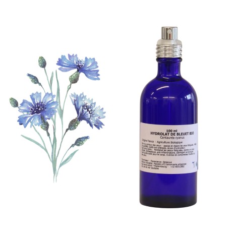Eau florale de bleuet bio.