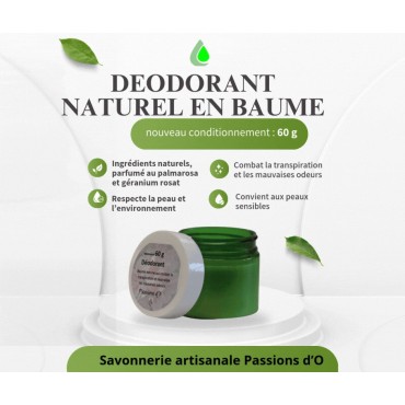 Desodorante natural e suave em bálsamo