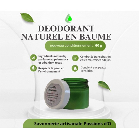 Natural and gentle deodorant balm