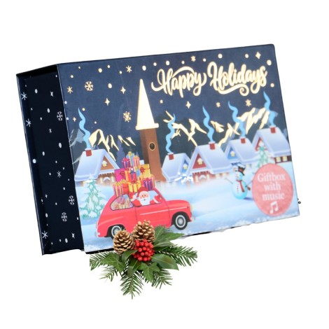 Un coffret musical qui contient des savons artisanaux Un coffret musical qui contient des savons artisanaux