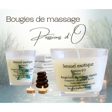 Bougie de massage à L'huile essentielle de ylang ylang