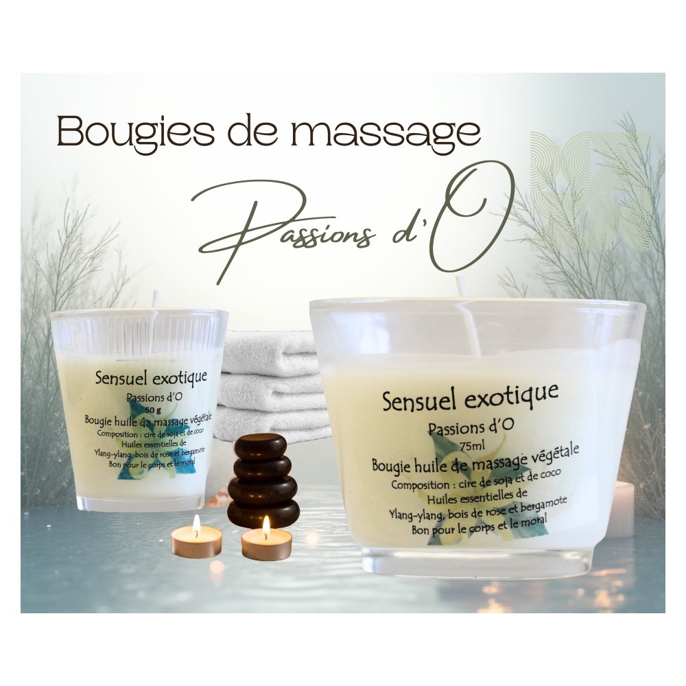 Bougie de massage à L'huile essentielle de ylang ylang Bougie de massage à L'huile essentielle de ylang ylang