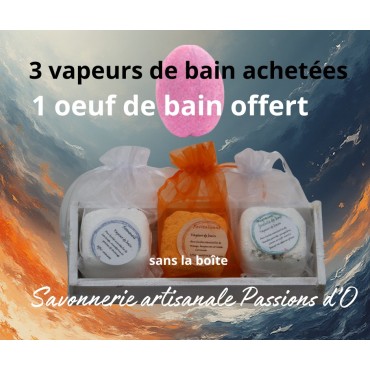 3 vapeurs de bain et 1 oeuf de bain offert