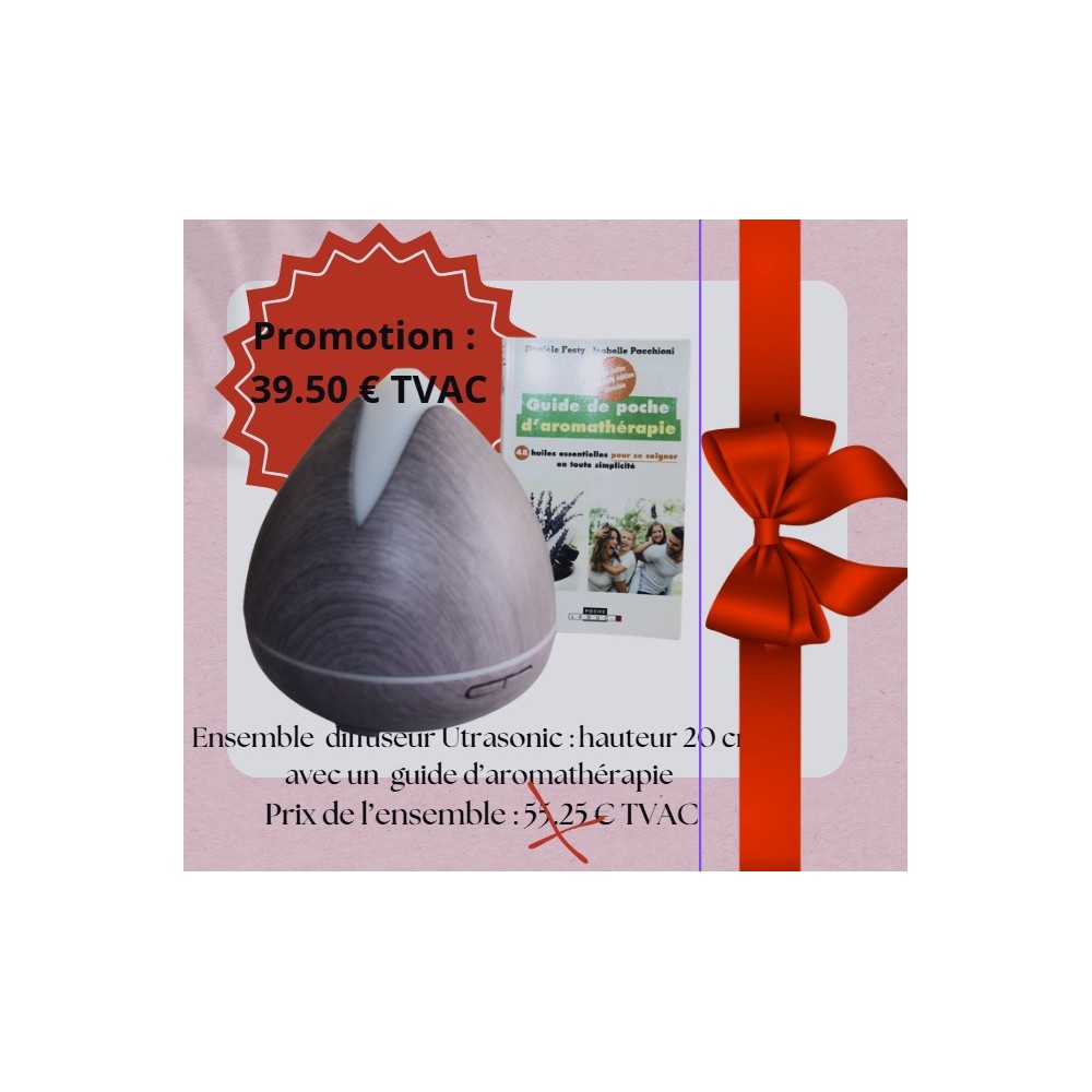 Ensemble  diffuseur et guide d'aromathérapie