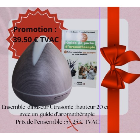 Conjunto difusor e guia de aromaterapia