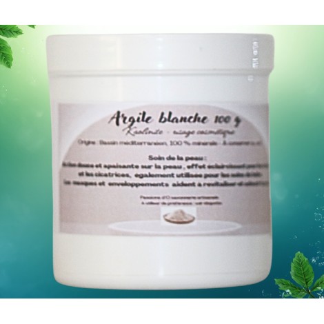 White kaolin clay powder