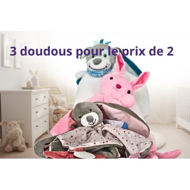 3 doudous pour le prix de 2