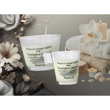 Bougie de massage eucalyptus citronné