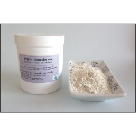 Argile blanche Kaolin en poudre - 90g - Boutique Au savon de Marseille