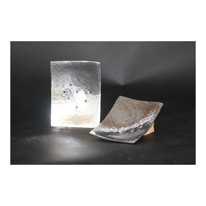 Moroccan hammered metal soap dish