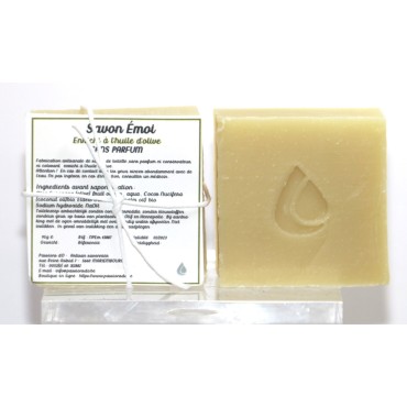 100% natural artisanal soap, without coloring, without preservatives, without fragrance, made in Belgium