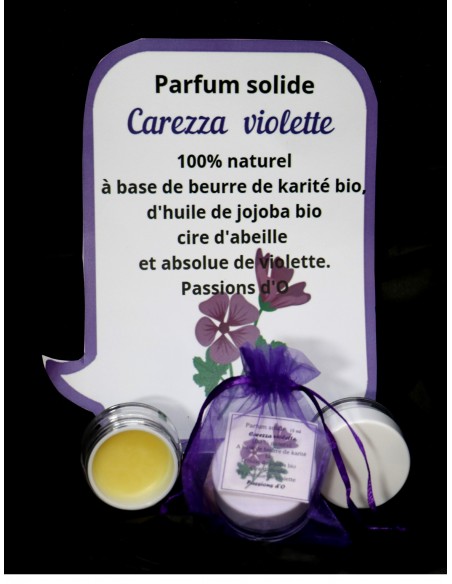 parfum solide à l'absolue de violette parfum solide à l'absolue de violette