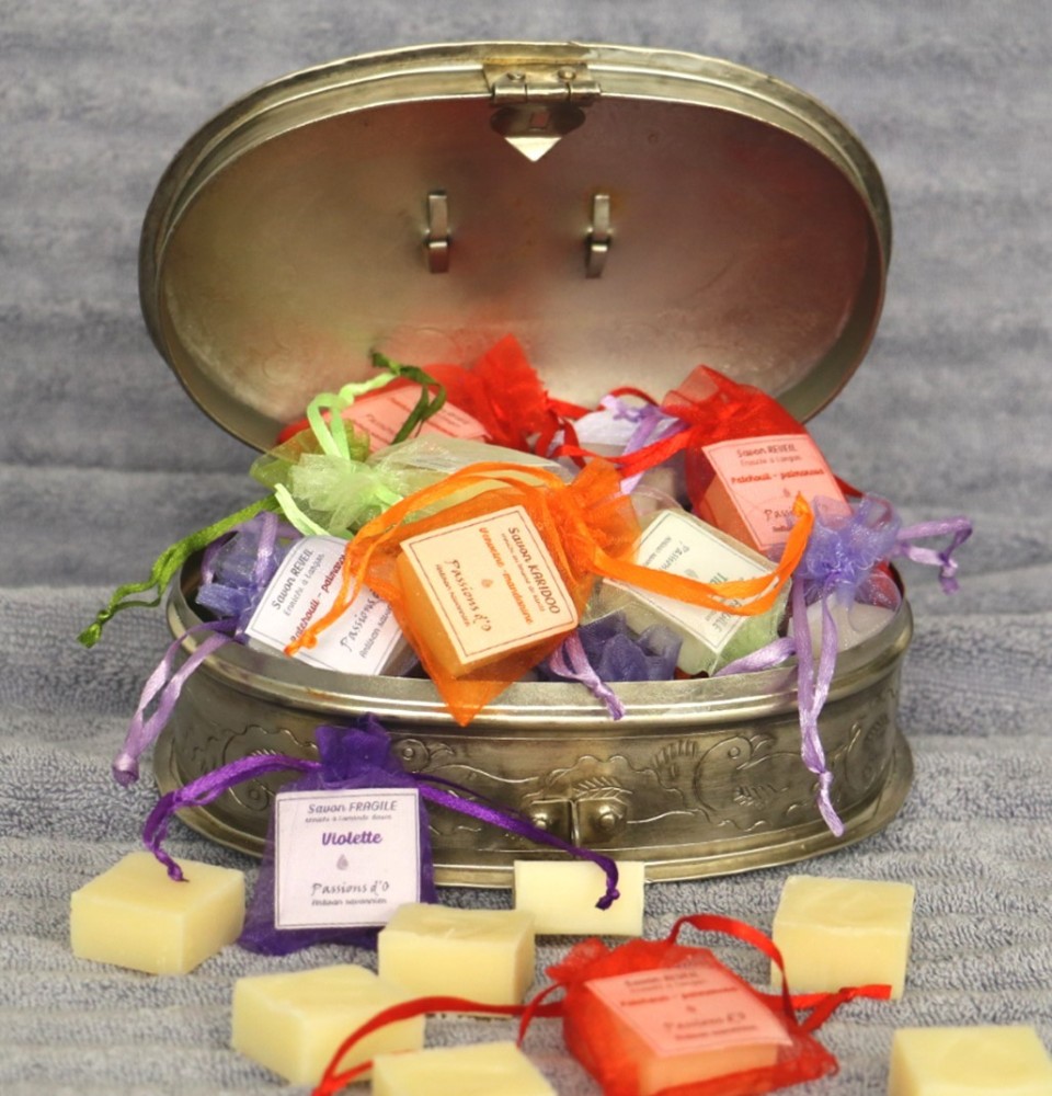 Petits cadeaux très appréciés dans les chambres d'hôtes ou lors d'un mariage ou un baptême.